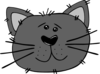 Black Cartoon Cat Face Clip Art